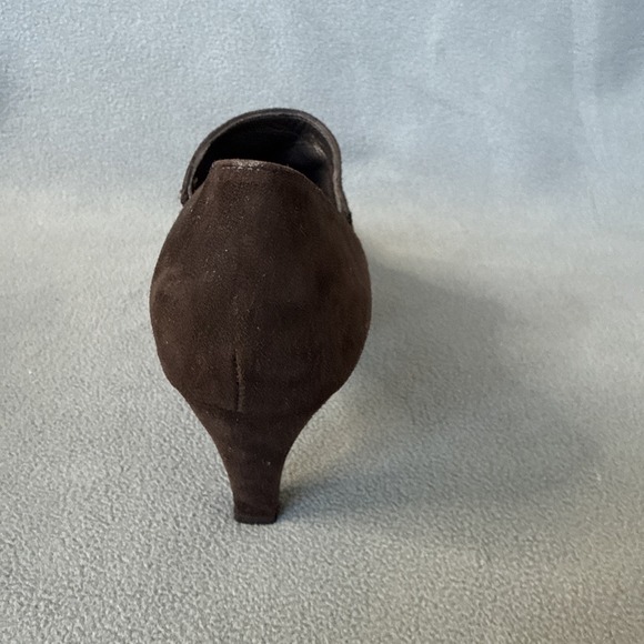 Stuart Weitzman Booties Womens 7N Brown Suede Tapered Heel Almond Toe - Picture 9 of 16